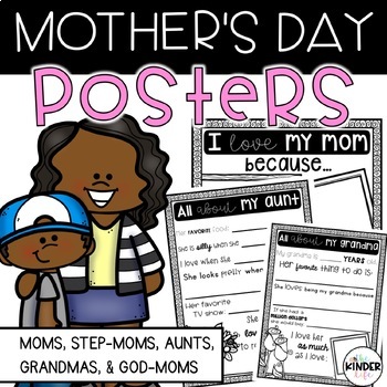 Preview of Mother's Day Posters for Mothers Grandmas Aunts Step Mom God Mom