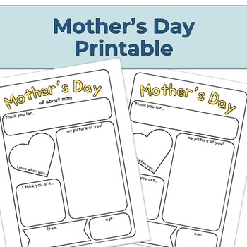 Preview of Mother's Day - Printable Interview Gift Activity Worksheet