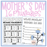 Mother's Day Printables and Digital Version