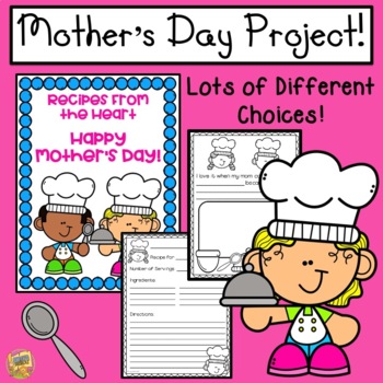 Preview of Mother’s Day Cookbook – Mother’s Day Gift - Templates for Many Types of Families