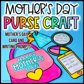 Preview of Mother's Day Purse Craft with Writing Prompts