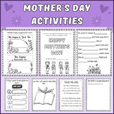 Mother's Day Questionnaire Activities: All About My Mom, d