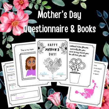 Preview of Mother's Day Questionnaire Book Preschool Pre-K Kindergarten