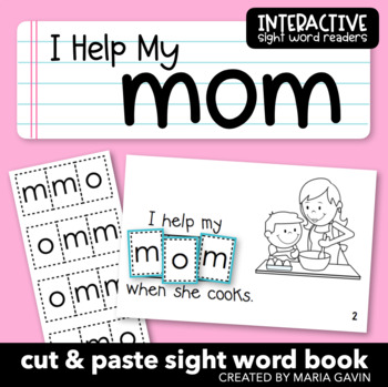 Preview of Mother's Day Sight Word Book "I Help My MOM" Emergent Reader