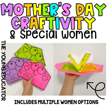 Preview of Mother's Day / Special Woman in My Life CRAFTIVITY Writing & Description Slides!