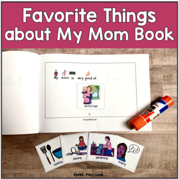 Preview of Mother's Day Speech Therapy Activity - Autism AAC Special Education - Craft/Book