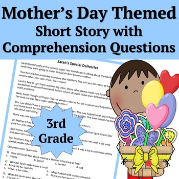 Preview of Mother's Day Story | Comprehension Questions | Writing Prompt & Rubric | Grade 3