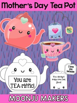 Preview of Mother's Day Cute Tea Pot and Saucer - Easy and Unique Craft and Activity