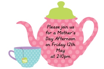 Preview of Mother’s Day Teapot Clip Art - add your own text