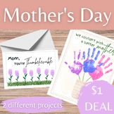 Mother's Day Template for Handprints and Thumbprints for P