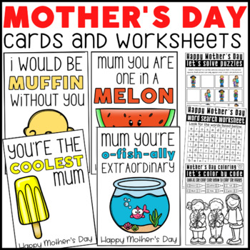 Preview of Mother's Day: WORKSHEETS & CARDS