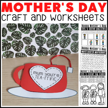 Preview of Mother's Day: WORKSHEETS & CRAFT