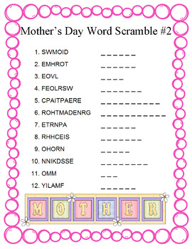 Mothers Day Puzzles Design Corral