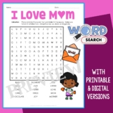 Easy Mother's Day Word Search Puzzle 1st 2nd Grade Vocabul