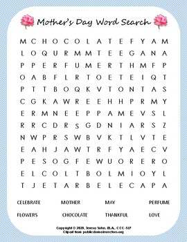 Mother's Day Card San Francisco SF Giants Word Search 