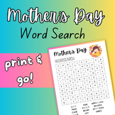 Mother's Day Word Search | Easy Wordsearch