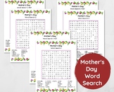 Mother’s Day Word Search Puzzle Game Printable PDF in A4 a