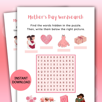 Preview of Mother’s Day Word search Activity