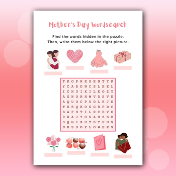 Preview of Mother’s Day Word search Activity