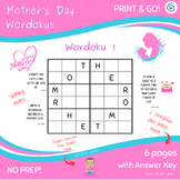 Mother's Day Wordoku 2Pack (word sudoku)Printable Activity