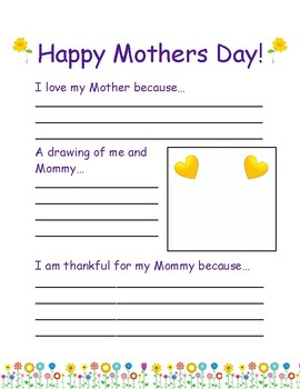 Mother's Day Worksheet! by Daniel Dravet | TPT