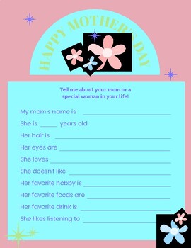 Preview of Mother's Day Worksheet Spanish/English | PDF