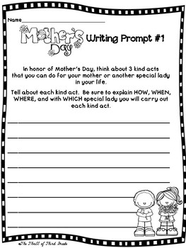 Mother's Day Writing by The Thrill of Third Grade | TpT
