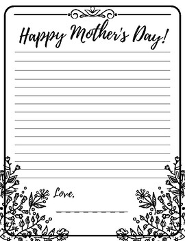 Mother's Day Writing by TeachingSweethearts | TPT