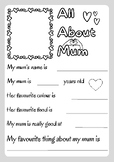 Mother's Day Writing Activities | All About my Mom - Mother's Day