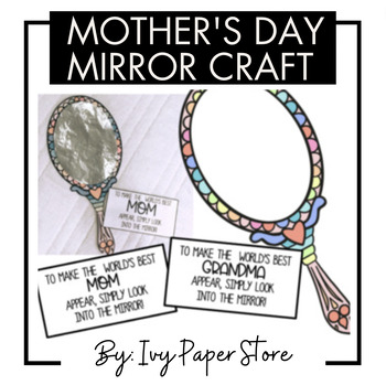 Preview of Mother's Day Writing Activity/Craft with Mirror (Inc. Grandma, Aunt, & Friend)