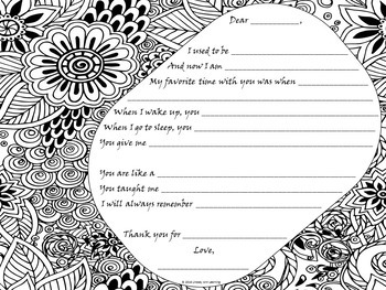 Download Mother's Day Fill-in-the-Blank Writing and Coloring Activity | TpT