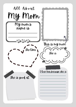 Mother's Day Writing And Fun Activities - All About my Mom by iTeacher ...