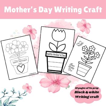 Preview of Mother's Day Writing Craft Activity-No Prep