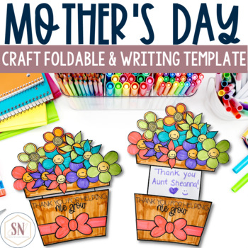 Preview of Mother's Day Writing Craft | Thank You For Helping Me Grow Appreciation Craft