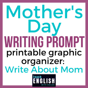 Preview of Mother's Day: Writing Prompt | Graphic Organizer Write about Mom PDF