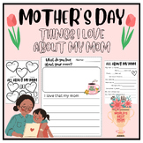 Mother's Day Writing Prompts | Things I love about my Mom