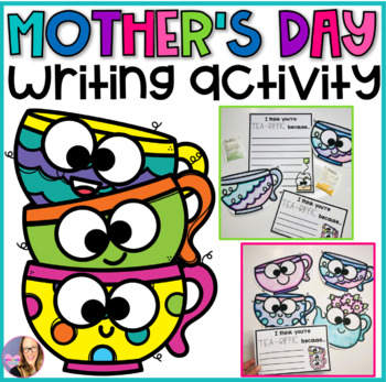Preview of Mother's Day Writing Craft - Tea Theme