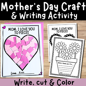 Mother’s Day Writing and Craft Activity No Prep Fine Motor Skills