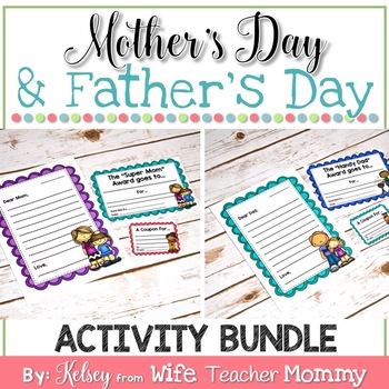Download Mother's Day and Father's Day Activities Bundle- Letters ...