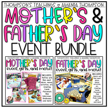 Preview of Mother's Day and Father's Day EVENTS BUNDLE