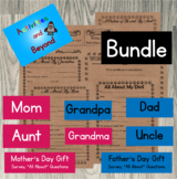 Bundle Mother's & Father's Day Questionnaire Gift - Mom, D