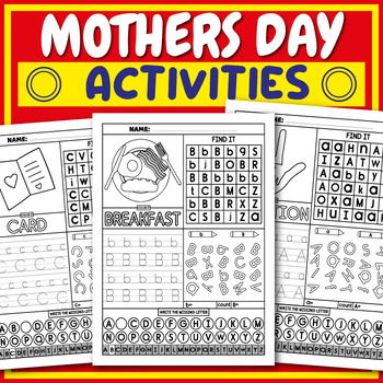 Preview of Mother's day Activities | Letter recognition | Letter Writing & Tracing A-Z
