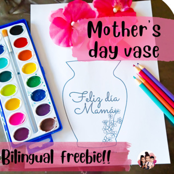 Preview of Mother's day craft FREEBIE | Gratis dia de las madres manualidad Multilingual