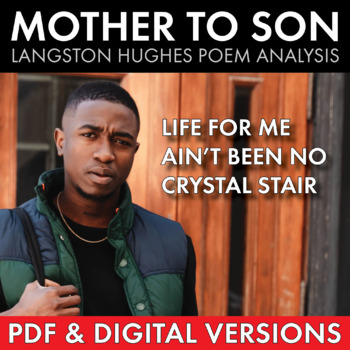 Preview of Mother to Son, Langston Hughes Poem Analysis, PDF & Google Drive CCSS