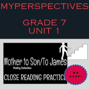 Preview of Mother to Son and To James Close Reading, MyPerspectives Digital Resource