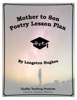 Preview of Lesson: Mother to Son by Langston Hughes Lesson Plan, Worksheet, Key