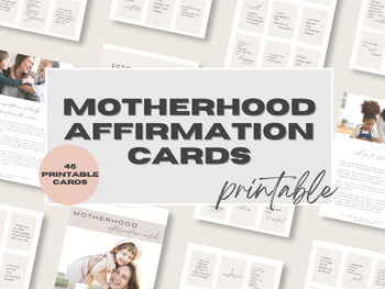 Preview of Motherhood Affirmation Cards Printable