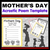 Mothers Day Acrostic Poem Template