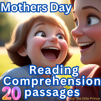 Preview of Mother's day reading comprehension passages and questions mother's day activity
