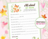 Mothers Day Activity - All about my mother